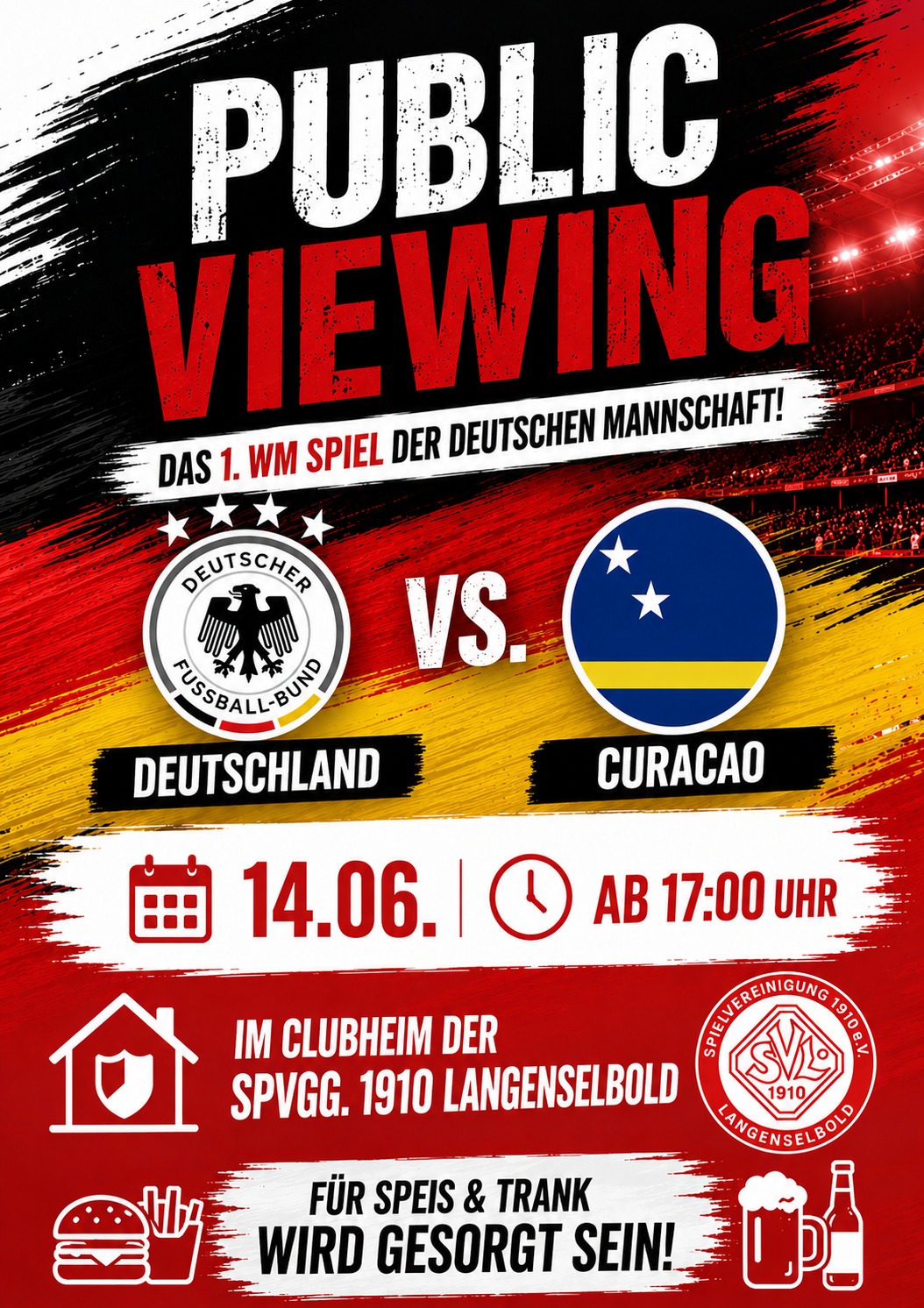 Public Viewing WM Auftakt gegen Curacao