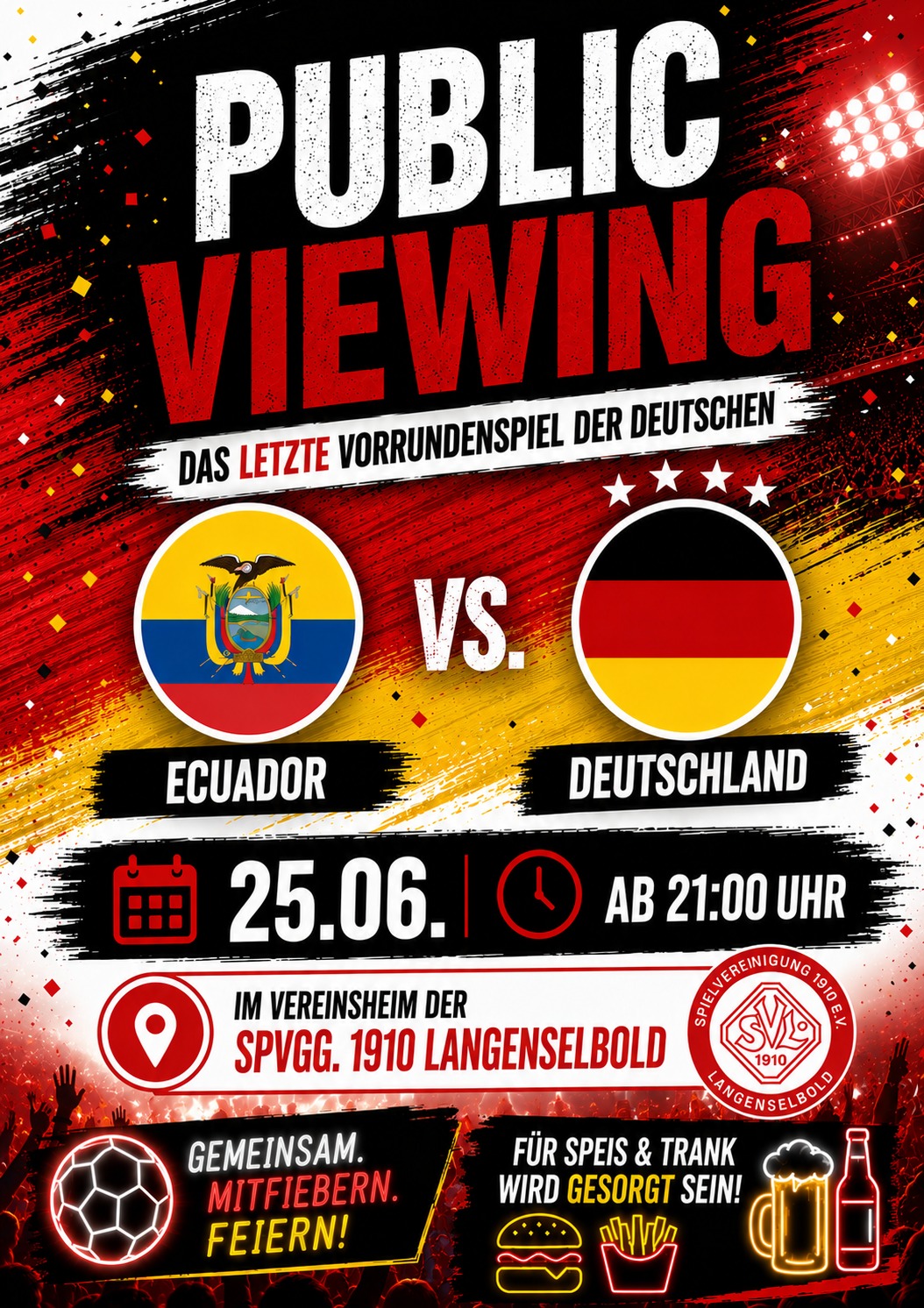 Public Viewing WM Spiel Ecuador