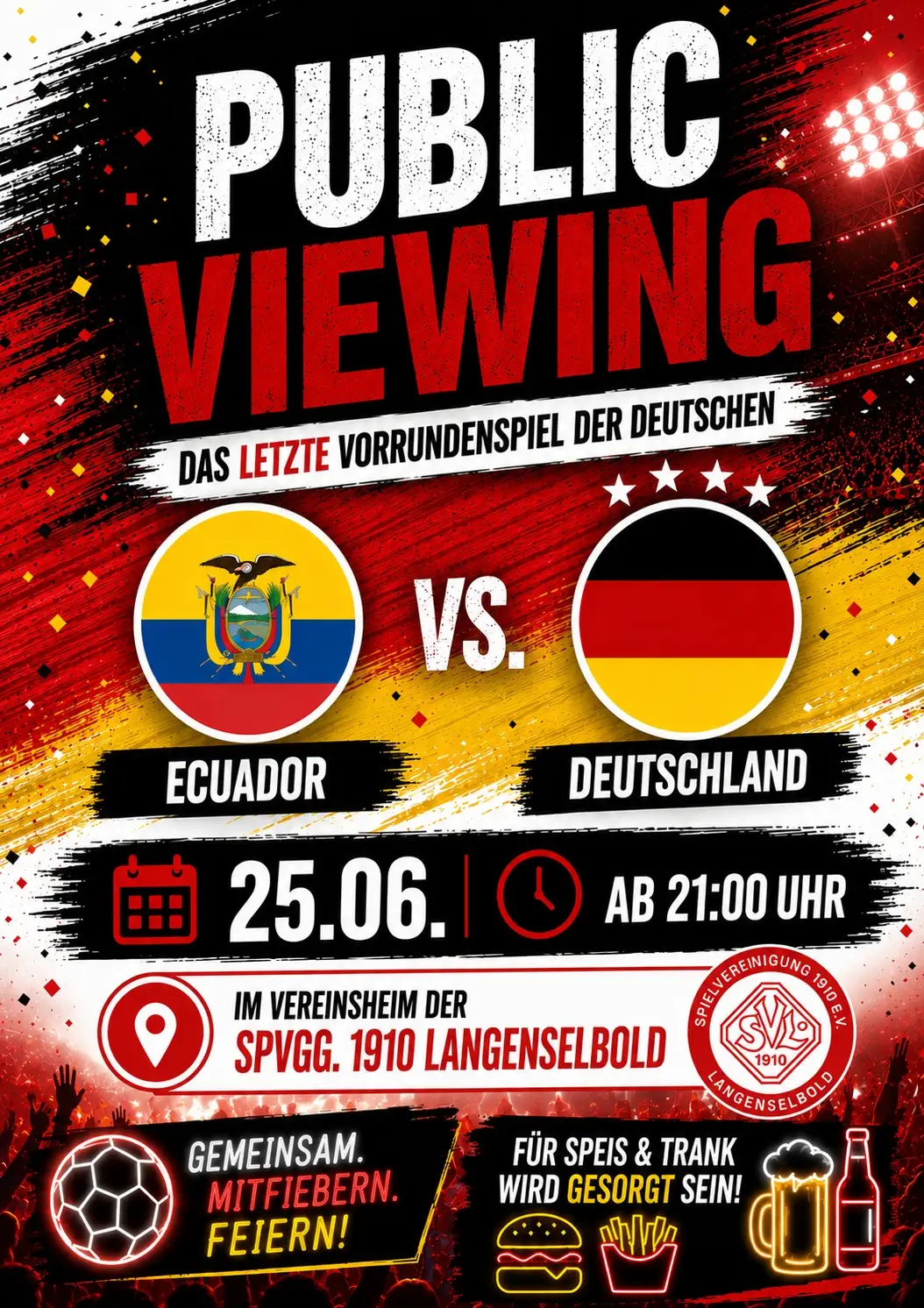 Public Viewing WM Spiel Ecuador